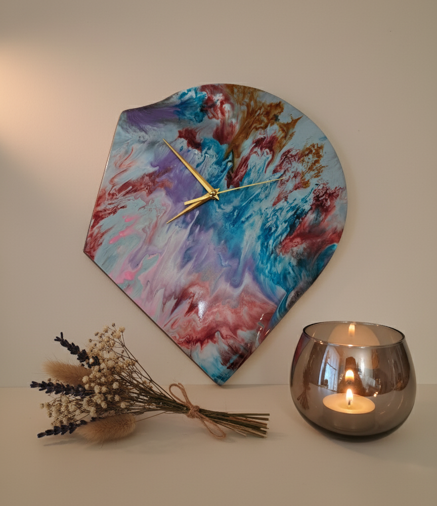 Pendule "Cœur Coloré"