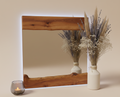 Miroir lumineux en Noyer massif
